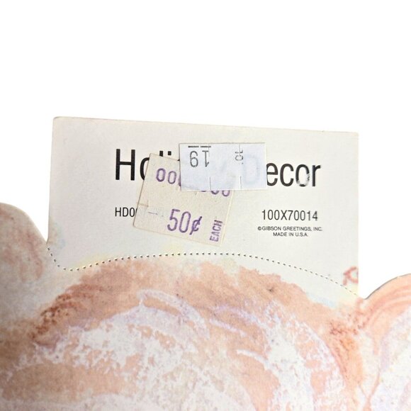 Vintage Christmas Santa Claus Die Cut Decor Gibson Greetings Inc USA 14" NOS - Picture 7 of 9